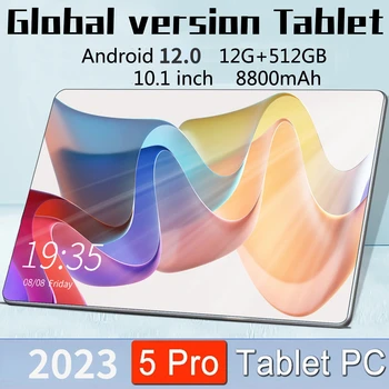 2024 Новый HD-Экран Android 12.0 Global Tablet 12GB RAM 512GB ROM Tablette PC 5G С Двумя SIM-картами или WIFI Android-Планшет для детей