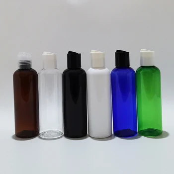 30шт 200 мл Пластиковая Прозрачная / синяя бутылка-колба для шампуня, геля для душа, лосьона, бутылка многоразового использования, бутылка для упаковки для домашних ЖИВОТНЫХ