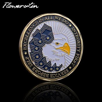 [FlowersLin] Основная Памятная Монета ВВС США The Airman's Creed Values USA Challenge Coin Art Craft Коллекционная