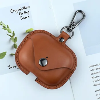 Кожаная сумка для наушников Чехол для Apple AirPods Pro для беспроводных наушников Bluetooth Кожаный чехол с брелоком для ключей чехлы для зарядных устройств