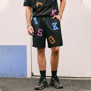 НАДУВНЫЕ Красочные шорты с цифровой печатью для отдыха, мужские шорты в стиле хип-хоп Streetweear