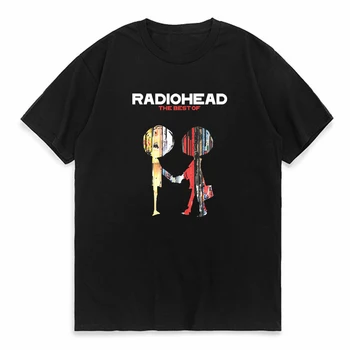 Новая хлопковая футболка винтажной группы RADIOHEAD, мужская футболка с коротким рукавом radiohead, футболки, одежда
