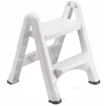 Складной 2-ступенчатый стул, белый