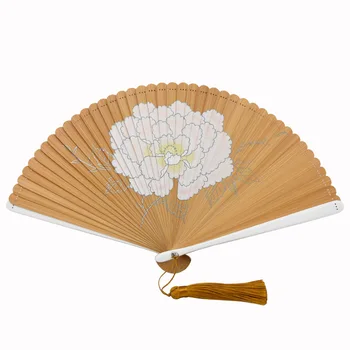Складной Бамбуковый Вентилятор в китайском стиле, Летний Мини-ручной Вентилятор для танцев в древнем стиле Hanfu