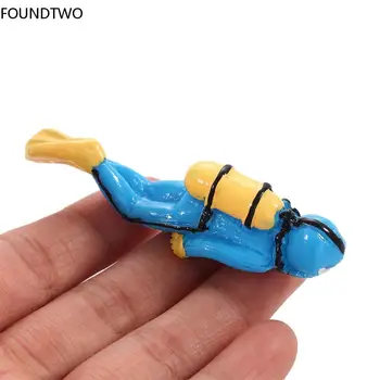Фигурка Дайвера Ocean Diving, миниатюрная модель морского животного, шкатулка с сокровищами, Кит, Мир океана, Фигурки морских рыб, Игрушки